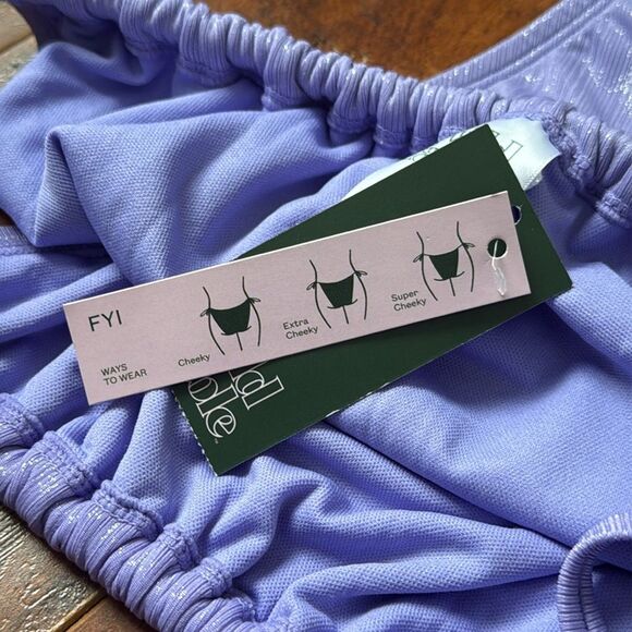 *NWT Wild Fable Size X (14-16) Purple Sparkly Side Tie Bikini Swim Bottom - Picture 6 of 6